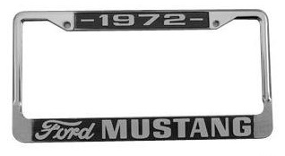 thumbnail image 2 of 1966 Mustang Classic Blue Metal License Plate Frame – Front & Rear, Bolt-On 2 of 5